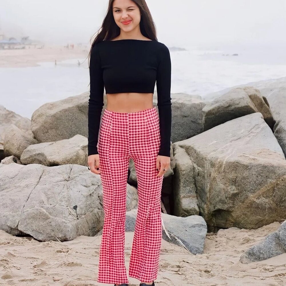 GANNI Stretch Seeksucker Cropped Pants